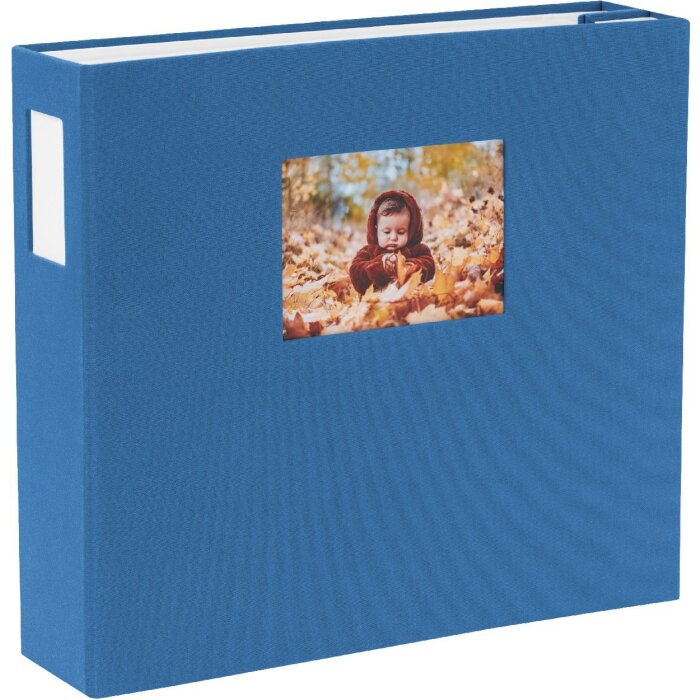 HNFD Album foto Lona Blue Linen 1000 imagini 34.5x33cm 168 pagini albe