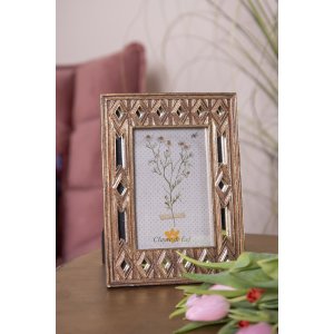 Clayre & Eef 2F1009 Rama foto 16x2x22 cm - 10x15 cm Culoare aurie