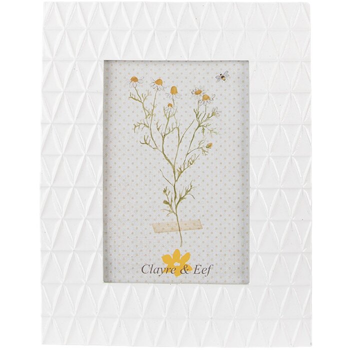 Clayre & Eef 2F1013 Cadru foto 17x1x22 cm - 10x15 cm Alb