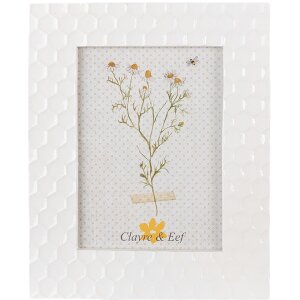 Clayre & Eef 2F1014 Cadru foto 19x1x24 cm - 13x18 cm Alb