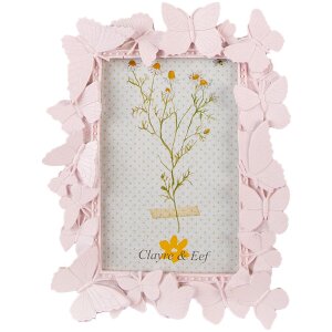 Clayre & Eef 2F1015 Cadru foto 16x2x21 cm - 10x15 cm Roz