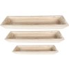 Clayre & Eef 5H0559 Castron de servire (set de 3) 70x20x9 - 66x15x7 - 61x11x6 cm Maro