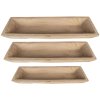 Clayre & Eef 5H0559CH Boluri de servit 70x20x9 - 66x15x7 - 61x11x6 cm Maro