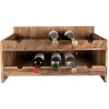 Clayre & Eef 5H0637 Raft pentru sticle de vin 65x28x33 cm Brown Rectangle