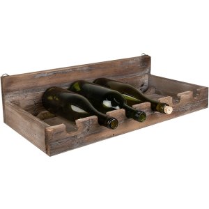 Clayre & Eef 5H0642 Suport pentru sticle de vin 57x28x14 cm Maro