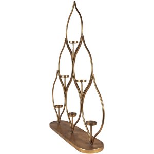 Clayre & Eef 5Y1086 Candelabru 61x13x76 cm Culoare cupru