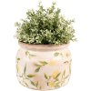 Clayre & Eef 6CE1535L Decorațiune Ghiveci de flori Ø 20x15 cm Galben