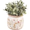 Clayre & Eef 6CE1551L Ghiveci de flori decorativ Ø 20x15 cm roz - verde