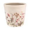 Clayre & Eef 6CE1555M Decorațiune ghiveci de flori Ø 14x13 cm roz bej