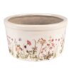 Clayre & Eef 6CE1556M Decorațiune Ghiveci de flori Ø 16x9 cm Roz - Bej