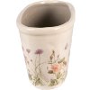 Clayre & Eef 6CE1557L Decorațiune Ghiveci de flori 27x13x14 cm Roz - Bej Oval