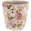 Clayre & Eef 6CE1562L Decorațiune Ghiveci de flori ceramic Ø19x18 cm roz bej