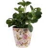 Clayre & Eef 6CE1562L Decorațiune Ghiveci de flori ceramic Ø19x18 cm roz bej