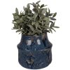 Clayre & Eef 6CE1573M Decorațiune Ghiveci de flori Ø 15x13 cm Albastru