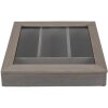 Clayre & Eef 6H1583G Tava pentru tacâmuri 30x30x8 cm pătrat gri