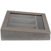 Clayre & Eef 6H1583G Tava pentru tacâmuri 30x30x8 cm pătrat gri