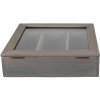 Clayre & Eef 6H1583G Tava pentru tacâmuri 30x30x8 cm pătrat gri