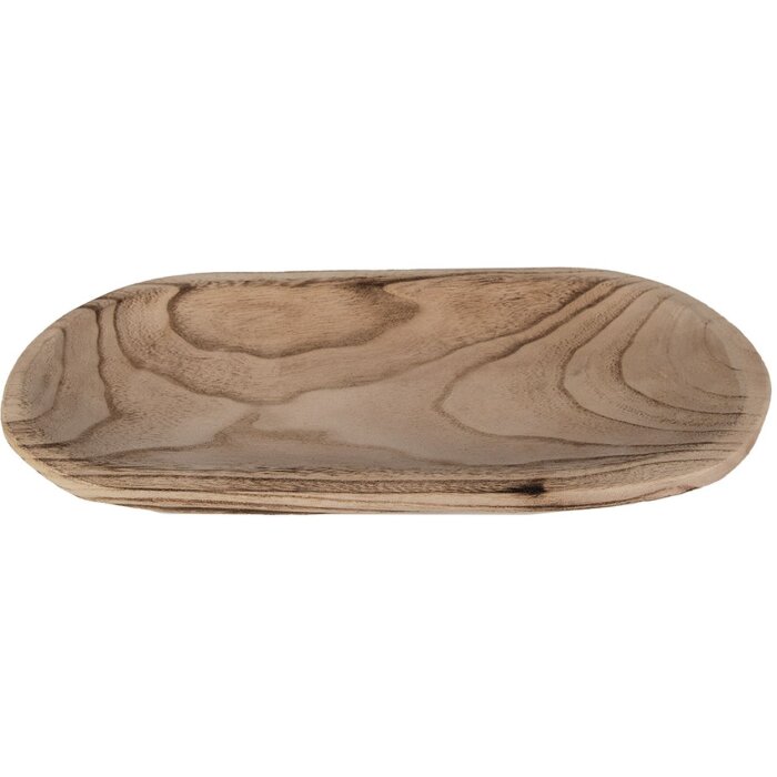 Clayre & Eef Bowl 40x18x4 cm Brown Wood Rectangle Country Style