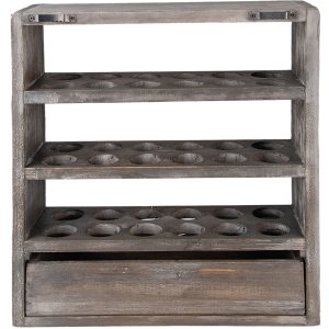 Clayre & Eef 6H2261G Dulap pentru ouă lemn gri 35x11x38 cm stil country