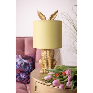 Clayre & Eef 6LMC0013GOY Lampă de masă Rabbit Gold Ø20x43cm E27 până la 60W