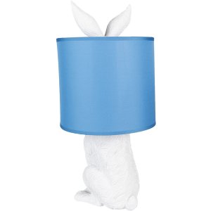 Clayre & Eef 6LMC0013WBL Lampă de masă Rabbit Ø 20x43 cm Albastru