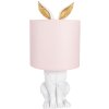 Clayre & Eef 6LMC0013WP Lampă de masă Rabbit Ø20x43 cm E27 60W Alb Roz