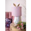 Clayre & Eef 6LMC0013WP Lampă de masă Rabbit Ø20x43 cm E27 60W Alb Roz