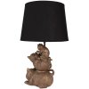 Clayre & Eef 6LMC0077 Lampă de masă Ø 25x43 cm E27 - max 60W Culoare aurie - Negru