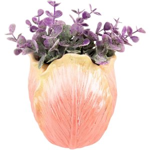 Clayre & Eef 6PR3623 Decorațiune Ghiveci de flori 12x8x15 cm Portocaliu