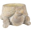 Clayre & Eef 6TE0458 Ghiveci de flori Turtle Ø 22x16x10 cm Bej