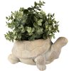 Clayre & Eef 6TE0458 Ghiveci de flori Turtle Ø 22x16x10 cm Bej