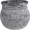 Clayre & Eef 6TE0468L Ghiveci de flori Ø 32x29 cm gri rotund