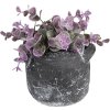 Clayre & Eef 6TE0469M Ghiveci de flori 13x11x9 cm gri rotund