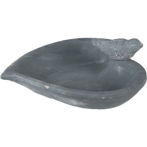 Clayre & Eef 6TE0478 Bol pentru hrănirea păsărilor 26x26x10 cm Gri