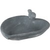 Clayre & Eef 6TE0478 Bol pentru hrănirea păsărilor 26x26x10 cm Gri