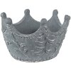 Clayre & Eef 6TE0481M Ghiveci de flori Crown 18x17x12 cm gri