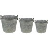 Clayre & Eef 6Y4878 Suport pentru plante Ø 32x25 - Ø 29x23 - Ø 26x21 cm Gri - Verde