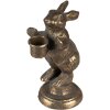 Clayre & Eef 6Y5322 Suport lumânare Rabbit 10x7x16 cm Culoare aurie