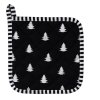 Clayre & Eef BWX45 Potholder 20x20 cm negru - alb pătrat