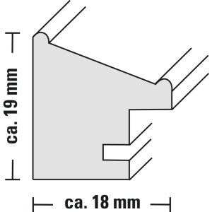 Hama cadru din lemn Rise 10x15 cm negru