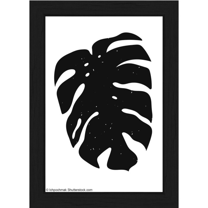 Walther cadru din lemn Liv Monstera 10x15 cm negru