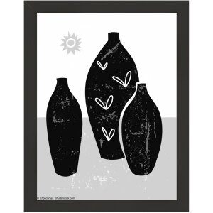 Walther cadru din lemn Liv Monstera 15x20 cm negru