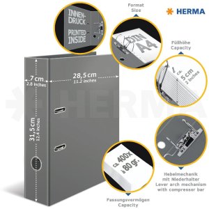 HERMA 7169 Foldere cu motive A4 70mm metropolă trendy set...