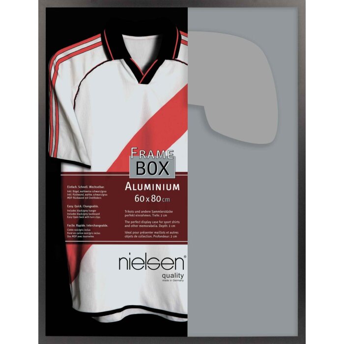 Nielsen aluminiu cadru detașabil Frame Box II negru mat 60x80 cm