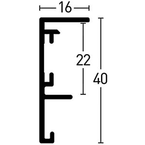 Nielsen aluminiu cadru detașabil Frame Box II negru mat 60x80 cm