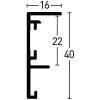 Nielsen aluminiu cadru detașabil Frame Box II negru mat 60x80 cm