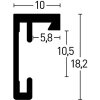 Nielsen aluminiu cadru C2 texturat negru mat 21x29.7 cm sticlă acrilică