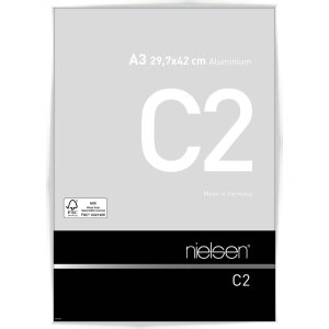 Nielsen aluminiu cadru C2 alb lucios 29.7x42 cm sticlă...