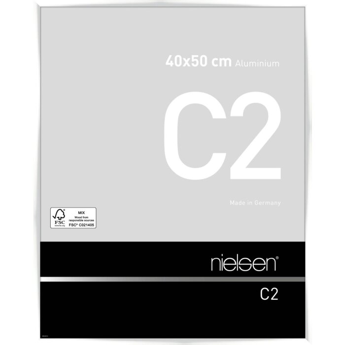 Nielsen aluminiu cadru C2 alb lucios 40x50 cm sticlă acrilică