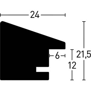 Nielsen lemn galerie cadru Essential cireș 4 fotografii 10x15 cm (25x60 cm)